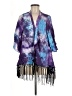 Hot Topic 100% Rayon Purple Kimono Size Med - Lg - photo 1