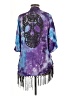 Hot Topic 100% Rayon Purple Kimono Size Med - Lg - photo 2