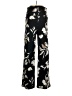 White Mark Floral Black Casual Pants Size L - photo 2