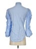 Greyson 100% Cotton Blue Short Sleeve Blouse Size S - photo 2