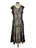 Perceptions Animal Print Silver Cocktail Dress Size L - photo 1