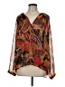 A.L.C. Brown Long Sleeve Silk Top Size 8 - photo 1