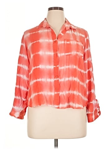 Velvet Heart 3/4 Sleeve Button-Down Shirt (view 1)