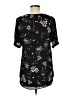 Atmosphere 100% Polyester Floral Black Short Sleeve T-Shirt Size 6 - photo 2