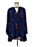 Free People 100% Rayon Blue 3/4 Sleeve Blouse Size M - photo 1