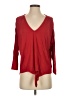 Bordeaux Red 3/4 Sleeve Top Size S - photo 1