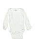 Gerber 100% Cotton Solid Ivory Long Sleeve Onesie Size 0-3 mo - photo 1