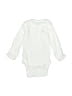 Gerber 100% Cotton Solid Ivory Long Sleeve Onesie Size 0-3 mo - photo 2