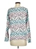 K.I.K.I.T Animal Print Teal Long Sleeve Blouse Size M - photo 2