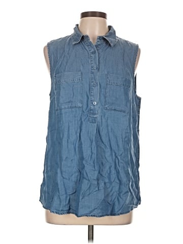 Jones New York Sleeveless Button-Down Shirt (view 1)