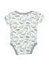 Le Top 100% Cotton Print White Short Sleeve Onesie Size 0-3 mo - photo 2