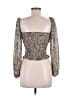 ASTR The Label Silver Long Sleeve Blouse Size XS - photo 2