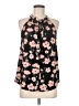 Lemon Tart 100% Polyester Floral Black Sleeveless Blouse Size M - photo 1