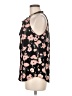 Lemon Tart 100% Polyester Floral Black Sleeveless Blouse Size M - photo 5