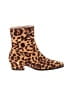 Unbranded Animal Print Brown Ankle Boots Size 7 - photo 1
