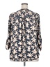 Maurices 100% Polyester Floral Blue 3/4 Sleeve Blouse Size 2X - photo 2