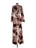 L'Atiste by Amy 100% Polyester Paisley Brown Jumpsuit Size S - photo 2