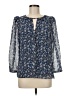 1.State 100% Polyester Blue 3/4 Sleeve Blouse Size M - photo 1
