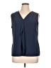 Roz & Ali Blue Sleeveless Blouse Size XL - photo 1