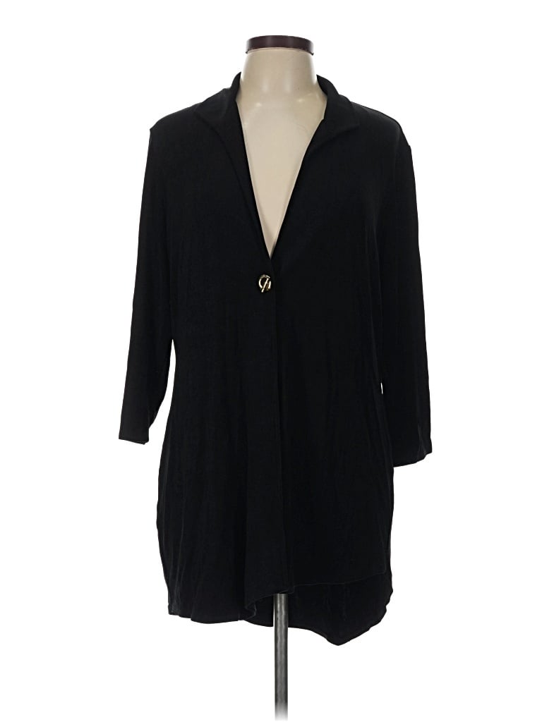 Pre-owned Travelers By Chico's Kimono In Black