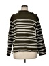 Talbots 100% Cotton Stripes Green Turtleneck Sweater Size XL - photo 1