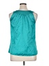 Ann Taylor Factory 100% Polyester Solid Teal Sleeveless Blouse Size 14 - photo 2
