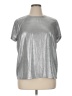 Torrid Metallic Silver Short Sleeve T-Shirt Size 1X Plus (1) - photo 1