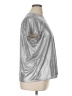 Torrid Metallic Silver Short Sleeve T-Shirt Size 1X Plus (1) - photo 4