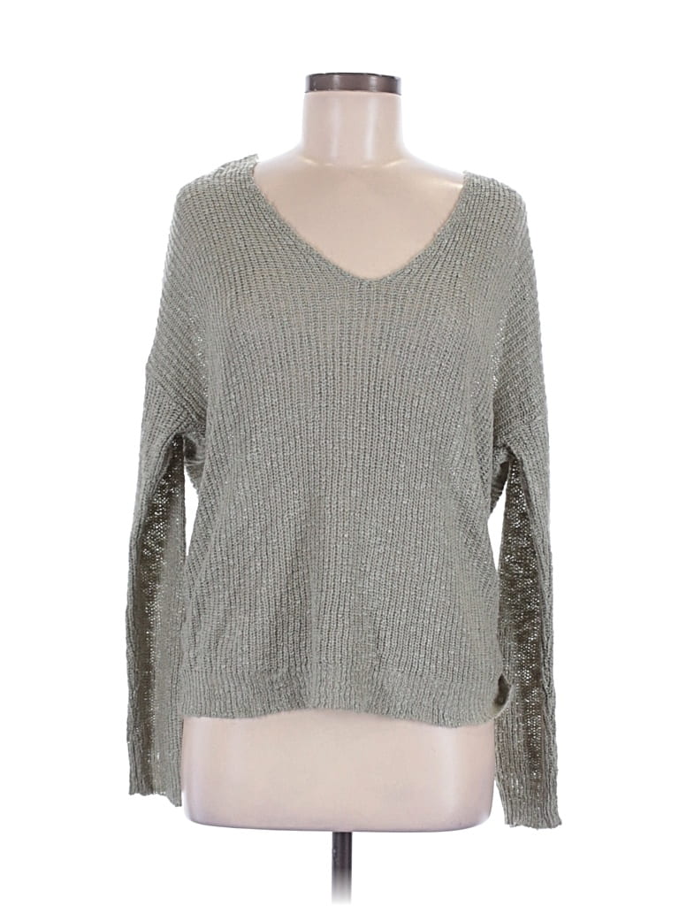Pre-owned Moon & Madison Pullover Sweater In Silver