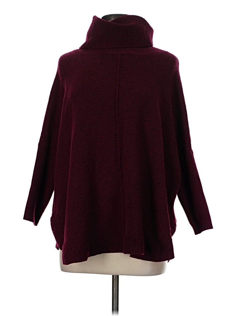 Pre-owned Time And Tru Turtleneck Sweater In Burgundy