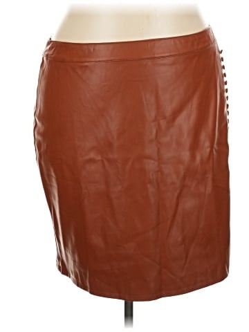 Kendall & Kylie Faux Leather Skirt (view 1)