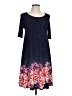 SJS Print Blue Casual Dress Size L - photo 1