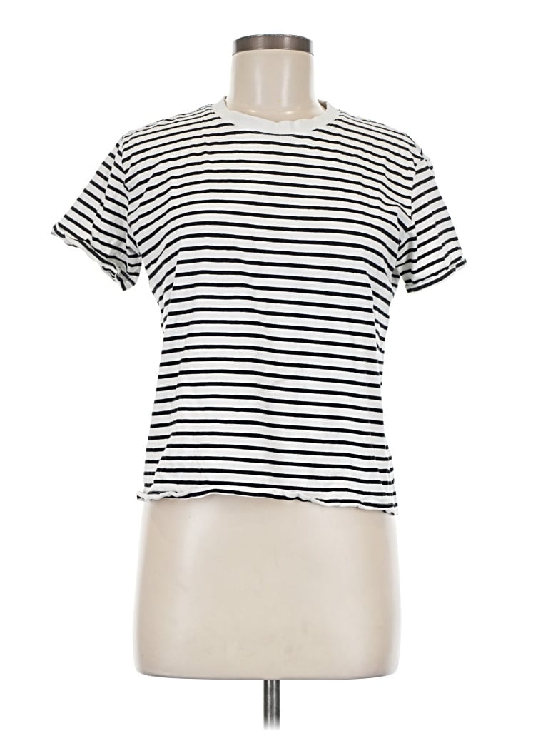 Pre-owned H&m Short Sleeve T-shirt In White