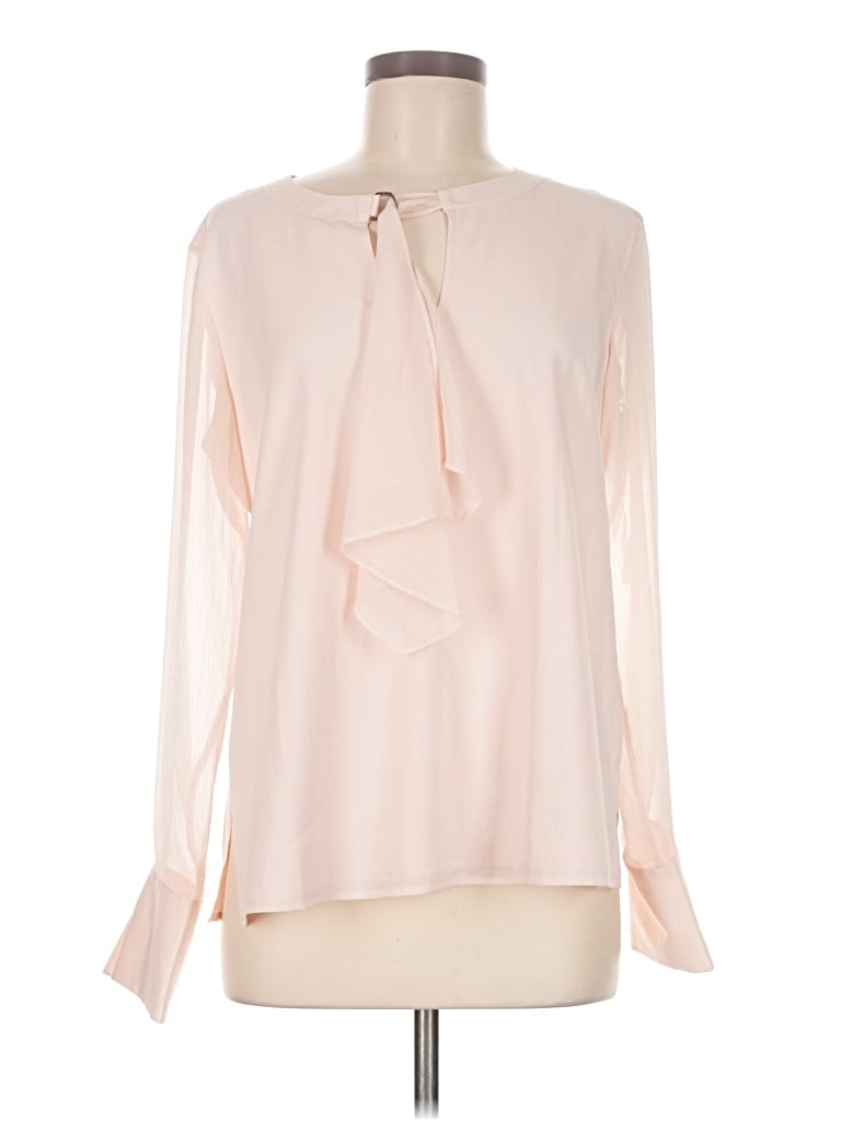 Pre-owned Tommy Hilfiger Long Sleeve Blouse In Pink