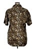 Zara Animal Print Gold Short Sleeve Blouse Size XL - photo 2