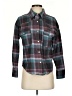 HERIZON 100% Cotton Plaid Teal Long Sleeve Button-Down Shirt Size S - photo 1