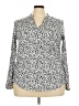 Halife Animal Print Ivory Long Sleeve Blouse Size XXL - photo 1