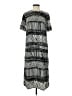 H&M 100% Polyester Graphic Black Casual Dress Size 4 - photo 1