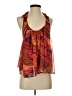 Free People 100% Polyester Orange Sleeveless Blouse Size S - photo 1