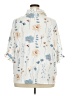 Shein Curve Floral Ivory Short Sleeve Blouse Size 20 Plus (4) - photo 2