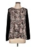 Cathy Daniels Animal Print Black Long Sleeve Blouse Size L - photo 1