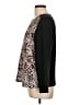 Cathy Daniels Animal Print Black Long Sleeve Blouse Size L - photo 5
