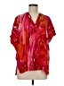 Natori 100% Rayon Red Short Sleeve Blouse Size M - photo 1