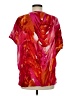 Natori 100% Rayon Red Short Sleeve Blouse Size M - photo 2
