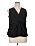 Soft Surroundings 100% Polyester Black Sleeveless Blouse Size XL - photo 1