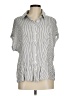 Torrid Stripes Silver Short Sleeve Blouse Size Med Plus (00) - photo 1