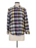 Caslon 100% Rayon Plaid Yellow Long Sleeve Button-Down Shirt Size Med Petite - photo 1