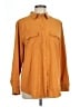 Chico's Solid Orange Long Sleeve Button-Down Shirt Size Lg (2) - photo 1