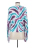 dh New York 100% Cotton Tie-dye Teal Pullover Sweater Size S - photo 2