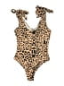 Simplee 100% Polyester Tan Bodysuit Size S - photo 2